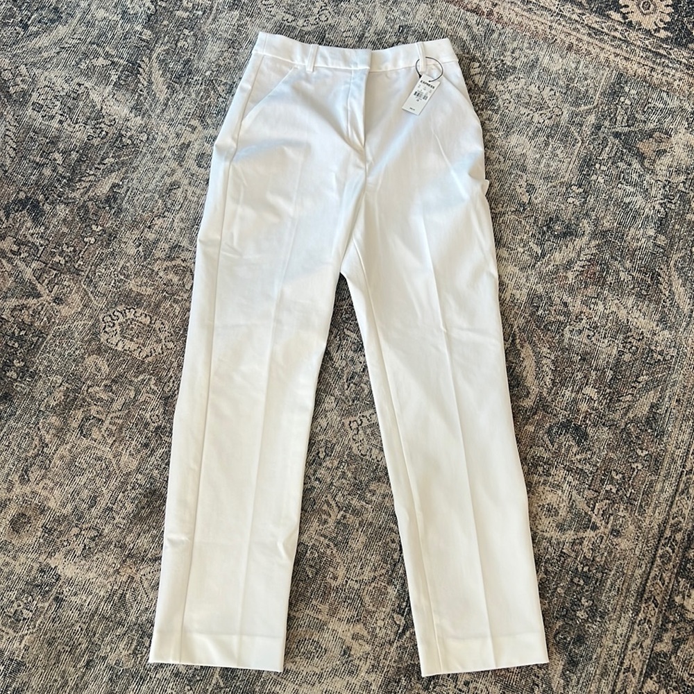White Express XS straight super high rise pants